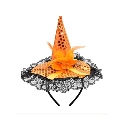 Tiara Chapéu de Bruxa Fantasia Halloween Dia das Bruxas
