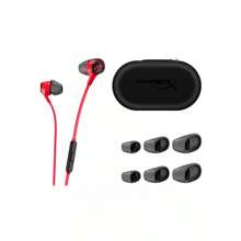 HyperX Cloud Earbuds II – Drivers de 14 mm, Quatro pontas de ouvido, Estojo de transporte rígido, Plugue de 90° de baixo perfil, Plugue de 3,5 mm, Microfone integrado, Botão multifuncional, PC, Celular