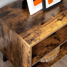 VASAGLE TV Stand With 2 Doors, TV Stand With Adjustable Shelves, Length 140 Cm, For 65 Inch TVs, Living Room, Dining Room, Bedroom, Rustic Brown - Brown - View 3