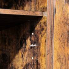 VASAGLE TV Stand With 2 Doors, TV Stand With Adjustable Shelves, Length 140 Cm, For 65 Inch TVs, Living Room, Dining Room, Bedroom, Rustic Brown - Brown - View 5