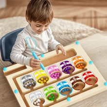 Magnetic Maze Rolling Ball Toy, Focus Training Toy For 3-6 Years Old Kids, Attention Exercises, Children Intelligence Developing Game