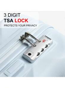 Sea Choice Luggage Set Of 3 Travel Suitcases 8 Wheels Trolley Case 55/65/76 With Travel Bag And Toiletry Bag ABS Lightweight Carry On Suitcase Sets With 8 Wheels TSA Lock YKK Zipper - Blue - View 6