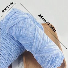 1 Stück handgemachtes Chenillegarn, 100g, geeignet für Do-It-Yourself Schal, Mütze, Jacke, Pullover, Tasche, Puppe