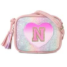 Heart Purse Little Girl Purse Birthday Gifts,Cute Leather Toddler Purse Small Crossbody Bag With Tassel,Personalized Initial Letter Bag Novelty Wallets For 2-10 Year Old Girl,Children's Gifts Birthday Gifts,Pu Leather New Design Sweet Bag,Perfect For Daily & Party (Pink, Letter A~Z) School Bag - Multicolor - View 18