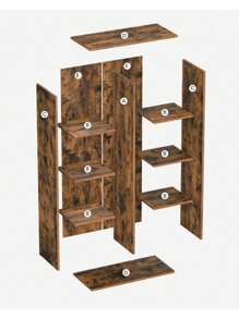 VASAGLE Bookcases - Brown - View 6