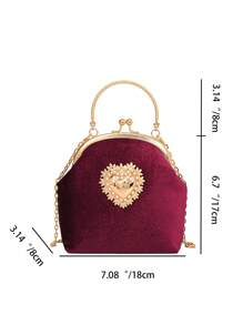 Solid Color Canary Clutch, Delicate Love Shaped Hardware Decoration With Metal Chain Crossbody Bag, Anti-Theft Pocket Bag, Cheongsam Style Handbag Suitable For Evening Dress, Cheongsam, Etc. To Attend Chinese Dinner Parties, Family Gatherings. It Can Be Used As A Birthday Gift Or A Holiday Gift For Your Mother Christmas Winter Christmas Gifts