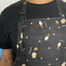 1 pièce Tablier ajustable pour adulte, tablier de chef rayé pour restaurant, camping extérieur, pique-nique, utilisation en cuisine (les motifs imprimés peuvent varier, style de boucle aléatoire), cuisine, salle de bain, maison, fournisseurs de produits ménagers