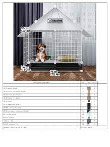 Pomeranian Teddy Small Dog Fence, Indoor Home Pet Anti-Escape Iron Wire Fence, Corgi Blue Iron Dog Cage