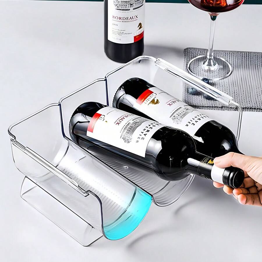 Wine Rack With Multiple Tiers, Plastic Simple Design Home Beverage