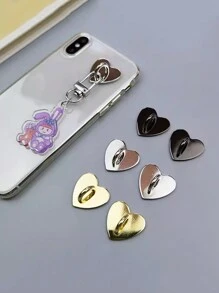 1pc Metallic Heart Shape Clasp, Suitable For DIY Phone Case Lanyard Accessories, In Gold And Silver Colors