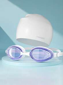 1pc Swim Goggles Set, High-Definition Anti-Fog Anti-Water Large Frame Swim Goggles, Unisex Swim Cap And Swim Goggles, Professional Diving Swimming Equipment, Beach Essentials, Beach Accessories, Pool Float - Multicolor - View 10