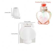 1 件/7 件 DIY 水晶环氧漂流瓶硅胶模具小夜灯瓶香薰流沙瓶 - 白色 - 查看 16