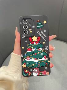 1个TPU磨砂印花圣诞树图案手机壳，兼容苹果 7/7 Plus、X/XS/XR/XS Max、11/12/13/14/15/16系列，兼容三星Galaxy A05/A05S/A52/A53/A13/A14/A04S/A35、S22U/S23U/S24U系列，兼容红米Note系列，兼容OPPO A系列/Reno系列，兼容INFINIX系列，国际版，非国内版。 - 彩色 - 查看 2