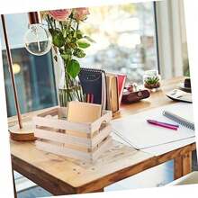 1PC Thùng gỗ, Thùng gỗ có tay cầm, Lưu trữ quần áo, Trang trí sân, Hộp lưu trữ bằng gỗ cho nhà bếp, văn phòng, phòng ngủ, tủ quần áo, Trang trí đồng quê mộc mạc - Nhiều màu - Xem 6