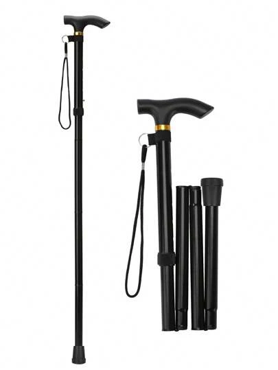 1 pieza de aleación aluminio plegable con ajustable paseo bastón