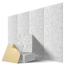 12pcs Square 30cm High Density Polyester Fiber Acoustic Sound Absorption Panels, Self-Adhesive, Soundproofing Decorative Wall Tiles, Suitable For Kindergarten, Recording Studio, Office