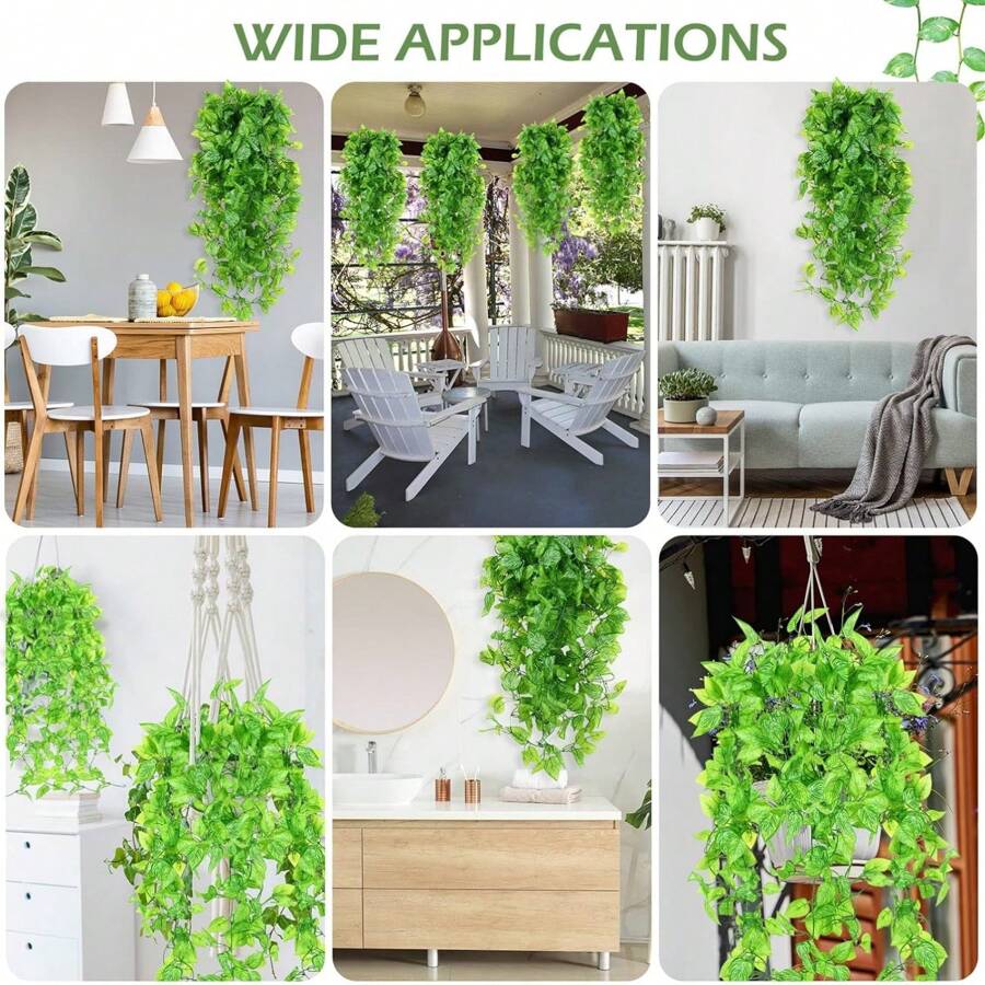 1 Pc Artificial Hanging Plants Fake Ivy Vines With Fake Leaves For