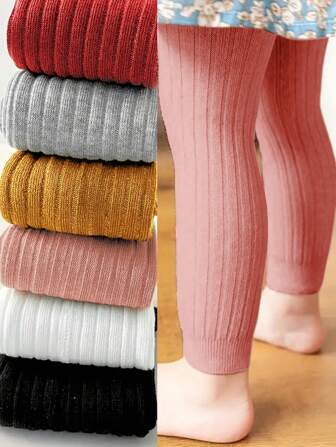 1 件婴儿弹力紧身裤，0-8 岁，秋冬季女童紧身裤，男孩和女孩儿童紧身裤