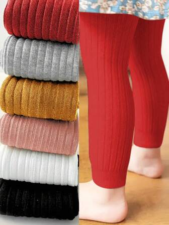 1pc Baby Elastic Tights, 0-8 Years Old, Girls Tights For Fall/Winter, Child Tights For Boys & Girls