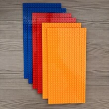 6pcs16*32规格经典底板，兼容各大积木品牌，用于场景房间装饰布置和DIY积木玩具房间装饰，节日礼物（颜色随机），蓝色建筑，彩色积木， - 彩色 - 查看 17