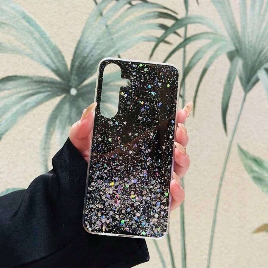 1個銀河閃粉手機殼,適用於iphone,三星,oppo,華為等品牌 - 白色 - 查看 1