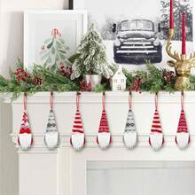 Bộ 8 đồ trang trí cây thông Noel hình chú lùn, đồ trang trí nhà ngày lễ bằng vải nhung thủ công Thụy Điển - Nhiều màu - Xem 5