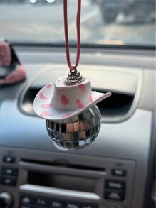 1pc Creative Disco Ball Car Rearview Mirror Hanging Decoration
