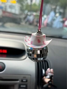 1pc Creative Disco Ball Car Rearview Mirror Hanging Decoration