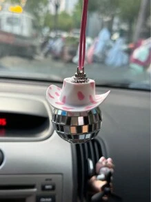 1pc Creative Disco Ball Car Rearview Mirror Hanging Decoration