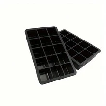1/2 chiếc khay làm đá viên silicon 15 ô, silicon mềm, chống đóng băng, dễ vệ sinh, khuôn làm đá - Nhiều màu - Xem 15
