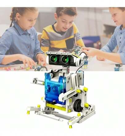Kit Montagem Robo Solar 14x1 Iniciante Educacional Robótica