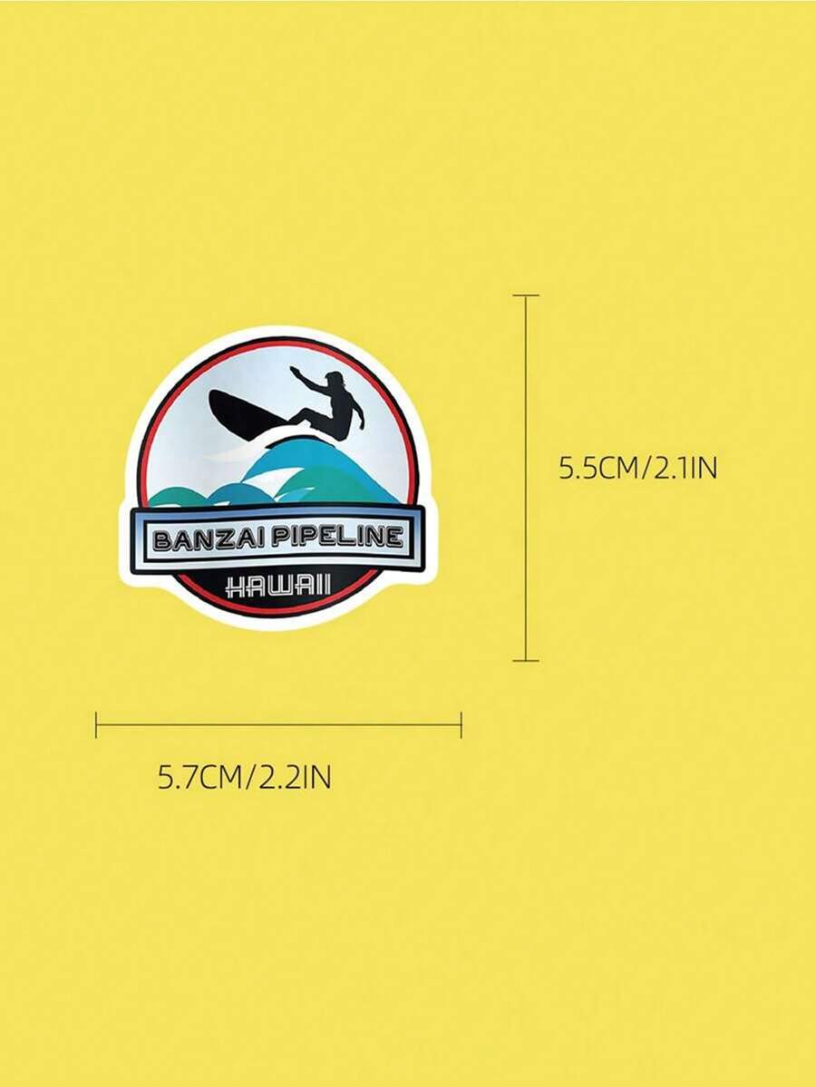 50 Sheets Waterproof City Travel Pattern Stickers For Journal