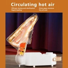 Hailicare [Portable Shoe Dryer] Portable Foldable Shoe Dryer - 1pc Quick-Dry, Odor Elimination, 3-Speed Heat & Circulation, One-Touch Operation For Rainy, Snowy Days - Ideal For Holiday Gifts, Christmas, Thanksgiving, Shoe Drying Machine, Rainy Day Essentials, Modern Shoe Dryer, Durable Plastic Body, Without Battery