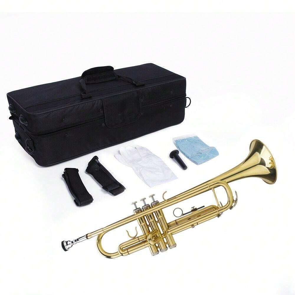 New Bb Trumpet Standard Trumpet Set For Student Beginner With Hard Case