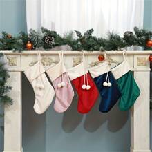 Christmas Stocking Xmas Socks Gifts Bags For Family Holiday Season Decor Tree Decorations Hanging Ornament Fireplace Party Supplies 14"