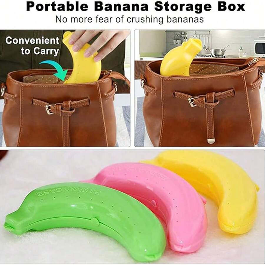 1Pc Banana Case, Cute Banana Protector Storage Box, Portable Banana
