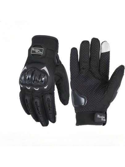 CASALIVA Guantes de Motociclista, Guantes Antideslizantes de Moto, Pantalla Táctil Dedo Completo Nudillo Duro Motocicleta Guantes, Protección Dedo Completo para Ciclismo, Motocicleta