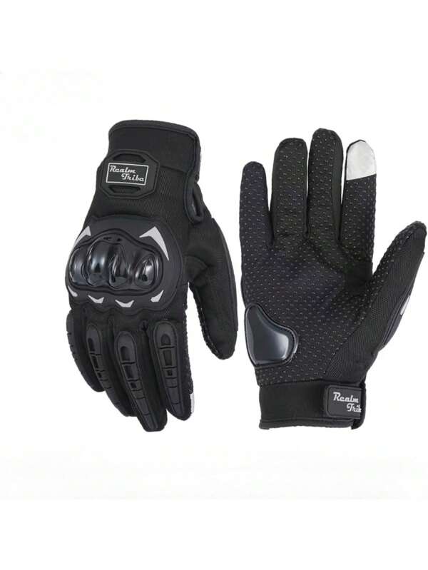 CASALIVA Guantes de Motociclista, Guantes Antideslizantes de Moto, Pantalla Táctil Dedo Completo Nudillo Duro Motocicleta Guantes, Protección Dedo Completo para Ciclismo, Motocicleta
