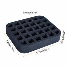 Miếng đệm xốp 30/40/60 khe có thể tháo rời - Có thể đựng 30/40/60 chai 15ml (0,5 fl oz), sơn móng tay hoặc tinh dầu, tiết kiệm không gian, dễ vệ sinh, thuận tiện mang theo - Không bao gồm túi đựng hoặc hộp đựng, đáy rỗng Túi đựng đồ trang điểm có khe xốp Đồ dùng học tập du lịch Túi đựng đồ trang điểm Đồ dùng thiết yếu khi đi du lịch Túi đựng đồ trang điểm Đồ dùng thiết yếu cho ngày lễ Túi đựng mỹ phẩm Túi đựng đồ trang điểm Túi đựng đồ trang điểm Làm đẹp - màu đen - Xem 3