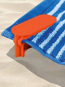 1PC Kẹp khăn tắm bãi biển ngoài trời - Cọc neo ngoài trời, Cọc neo khăn tắm bãi biển/Thảm dã ngoại - Giữ chặt khăn tắm và ga trải giường khi cắm trại và đi biển - Nhiều màu - Xem 2