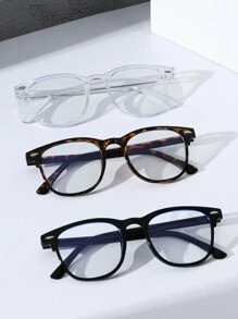 Set de 3 gafas transparentes con montura para mujeres para lectura, uso diario, escuela, accesorios de ropa, accesorios de playa, para verano, playa, vacaciones, exteriores, viajes