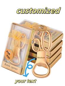 4 件套生日周年纪念开瓶器套装，适合婚礼、生日、退休场合 - 彩色 - 查看 1