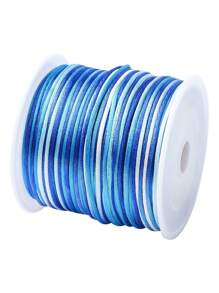 1 rola de 50 de metri 0,1 cm cordon de nailon cu gradient multicolor, potrivit pentru bricolaj, țesut brățări, colier, bijuterii și margele