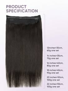 Invisible Wire Hair Extensions Human Hair Color 2 Dark Brown 12-22 Inch Remy Human Hair Fish Line Hair Extensions Halo Hair Extensions - S2 - View 6