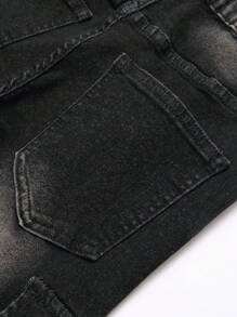 Tween Boys Distressed Casual Denim Jeans - Black - View 4