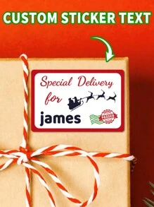 18PCS Customized Christmas Gift Stickers - Personalized PVC Labels For Holiday Gift Packaging, Cookies, Envelopes - Custom Patterns And Text For Merry Christmas Labels, Ideal For Gifts And Party Decorations - 6.5x4.3cm/2.36x1.69in - Features Santa Claus, Pine Trees, And Holiday Doodles - Perfect For Sealing Envelopes And Gift Wrapping