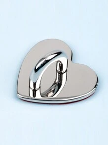 1pc Metallic Heart Shape Clasp, Suitable For DIY Phone Case Lanyard Accessories, In Gold And Silver Colors