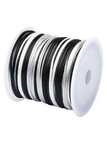 1 rola de 50 de metri 0,1 cm cordon de nailon cu gradient multicolor, potrivit pentru bricolaj, țesut brățări, colier, bijuterii și margele