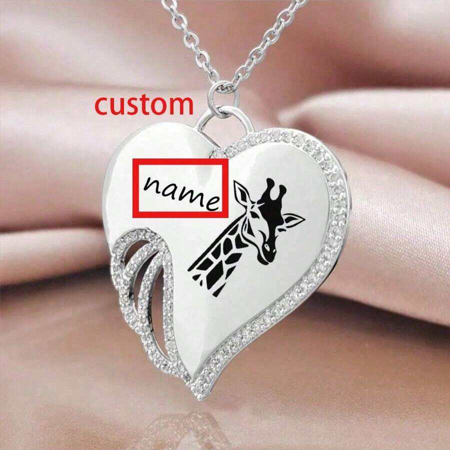 Dây chuyền tên tùy chỉnh, khắc tên và con nai bằng thép không gỉ, dây chuyền mặt trái tim tinh tế thời trang, hoàn hảo làm quà tặng sinh nhật cho bạn thân, quà tặng ngày lễ tình nhân và quà tặng ngày lễ cho gia đình - Bạc - Xem 1
