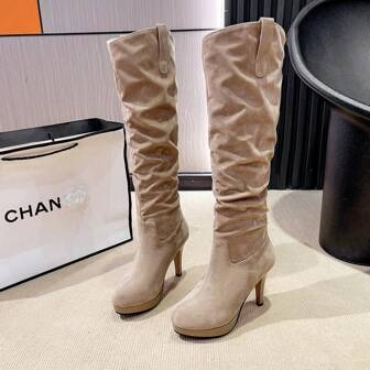 2024 New Slim High Heel Over The Knee Boots, Pointed Toe, COS Cosplay, Slim & Chic, For Autumn/Winter